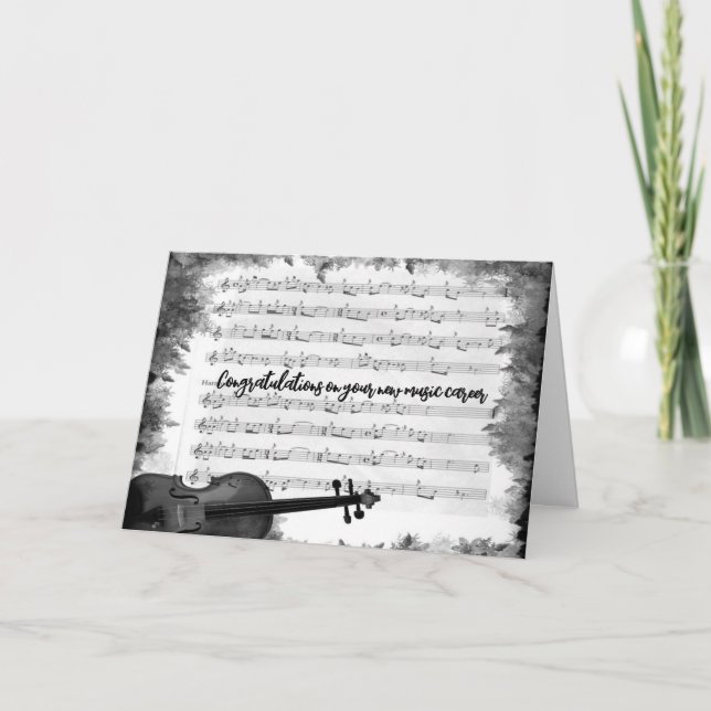 Musikkarriärkort för Grattisar Kort (Framsida)