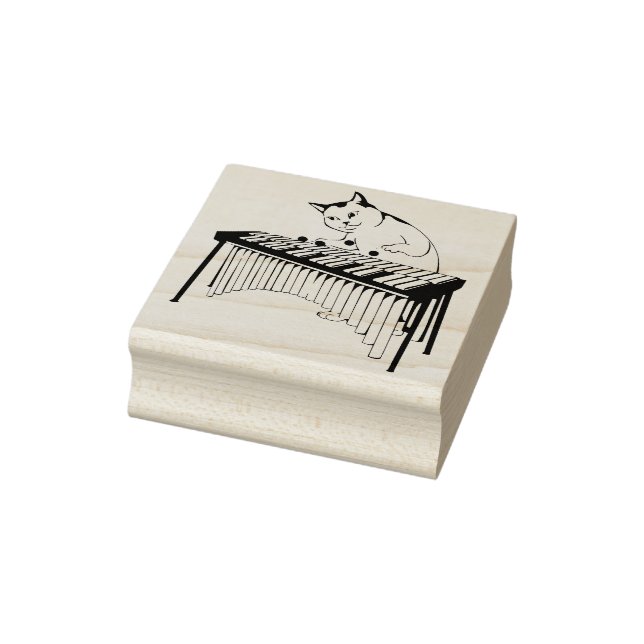 musikkattkonst frimärke stämpel (Stämpel)