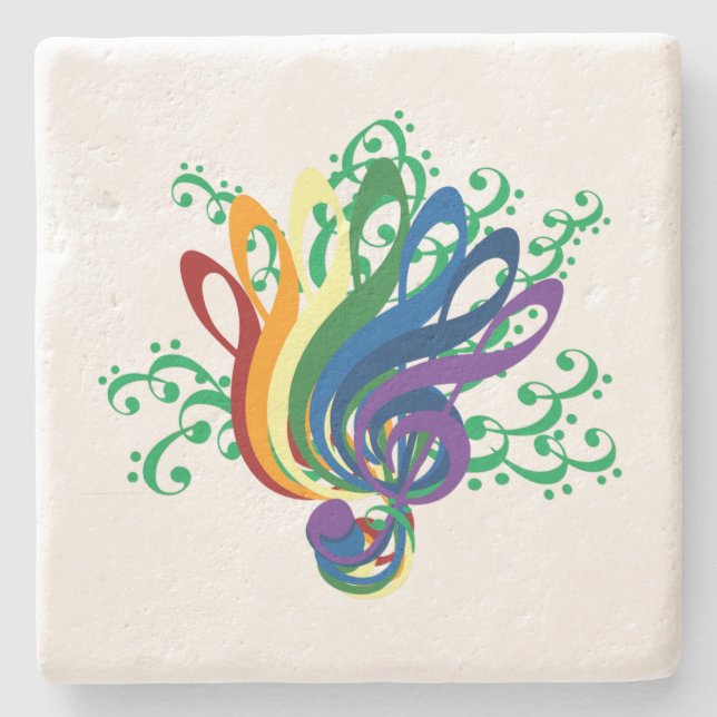 Musikklavbukett Stenunderlägg (Framsidan)