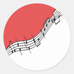 Musikklistermärke Runt Klistermärke