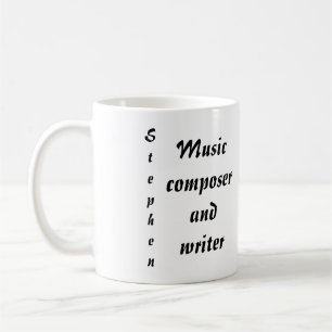 Musikkompositör och författare kaffemugg