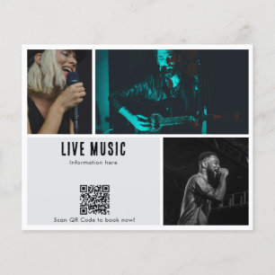 Musikkonsert Band Pub Party-kampanjkod QR Flygblad