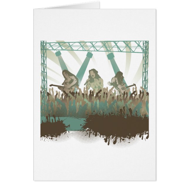 Musikkonsert i fantastisk hälsningskort (Framsidan)