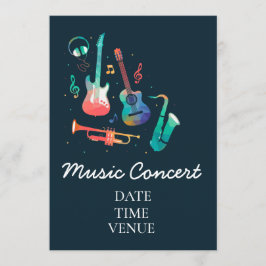 Musikkonserts för barn eller studenter prestanda inbjudningar