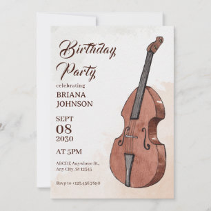 Musikkonsfödelsedag Inbjudningar