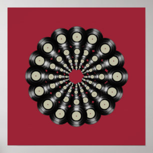 musikkonst-dekor/vinylskivor poster
