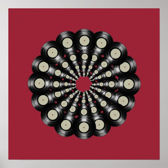 musikkonst-dekor/vinylskivor poster (Framsidan)