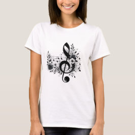 Musikkonst Kvinnors T-Shirt-design T Shirt