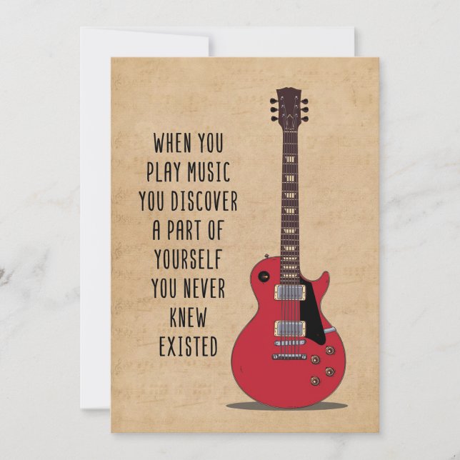 Musikkonst när du spelar musik inbjudningar (Framsida)