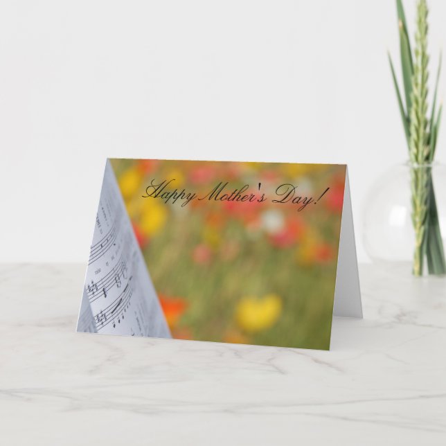 Musikkortet Lycklig Mors dag Kort (Framsida)