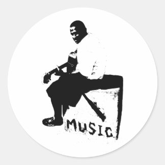 Musikkub Runt Klistermärke