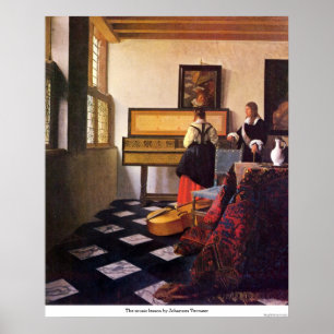 Musikkursen av Johannes Vermeer Poster
