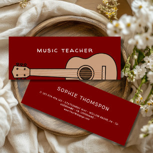 Musiklärar gitarr privatlektioner mini visitkort