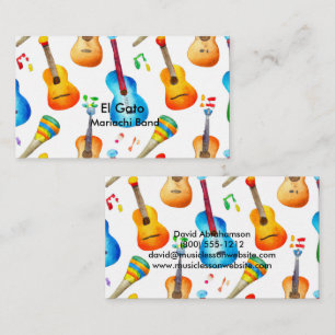 Musiklärar Gitarrlärare Mariachiorkester Visitkort