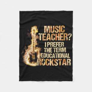 Musiklärar Jag Föredrar Termen Utbildningsrock S Fleecefilt
