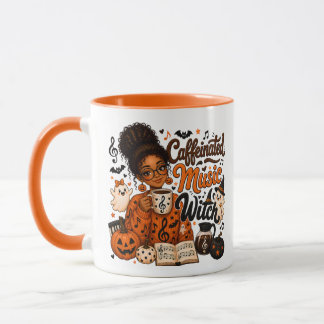 Musiklärar Kaffepåverkad Häxa Orange Mugg