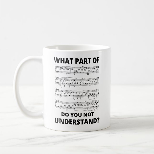 Musiklärar Pianospelare Noter Present Kaffemugg (Vänster)
