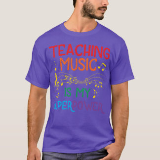 Musiklärar Roligundervisning Superkraft Present vi T Shirt