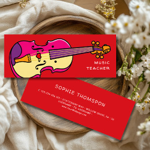 Musiklärar violinprivatlektioner mini visitkort