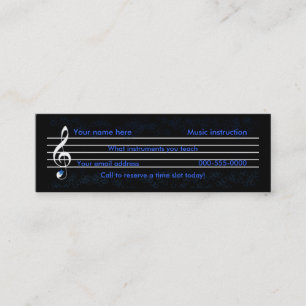 musiklärare/anvisning mini visitkort