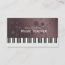 Musiklärare | Bronze Blommigt Piano