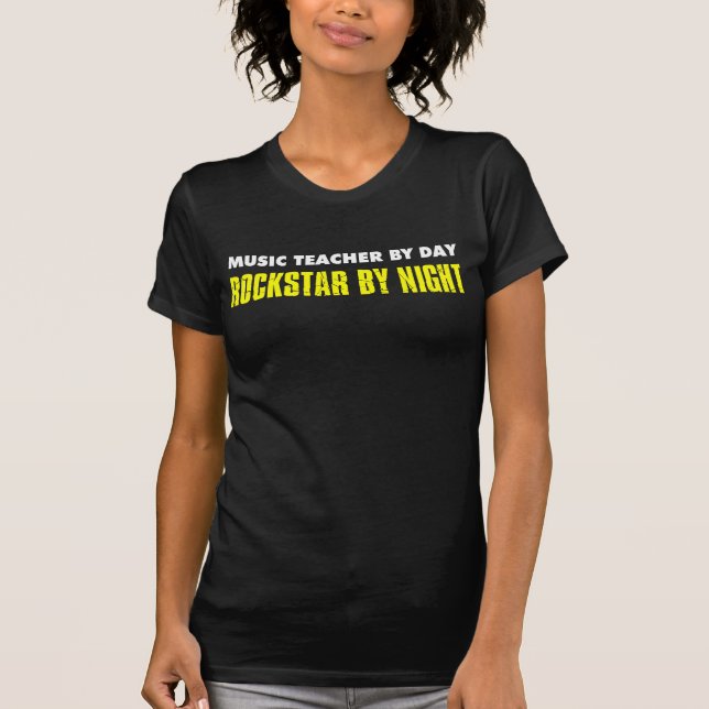 Musiklärare efter dag Rockstar Natt T-shirt (Framsida)