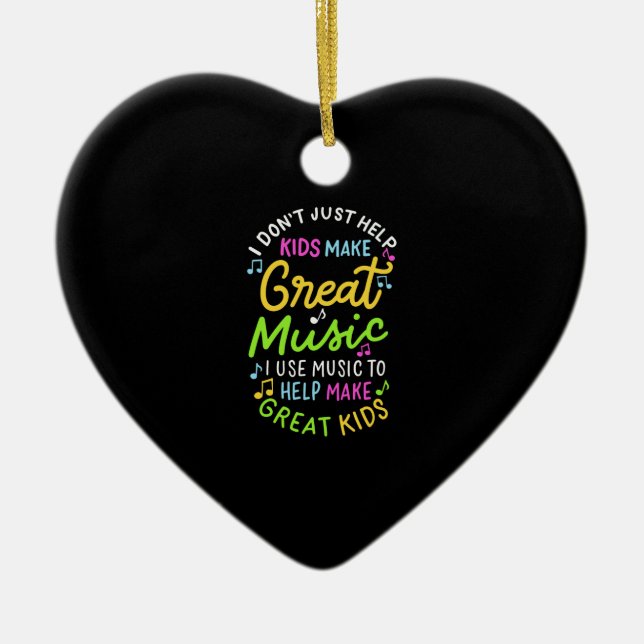 Musiklärare - Hjälp barn att göra musikgåva Julgransprydnad Keramik (Framsidan)