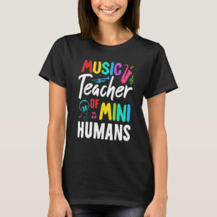 Musiklärare i Mini Humans Back to school-lärare T Shirt
