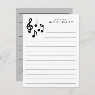 Musiklärare i musikanteckning tack kort