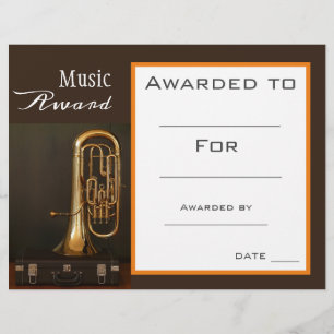 Musiklärare i musikens Euphonium-prisbevis