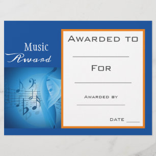 Musiklärare i musikutdelningscertifikat