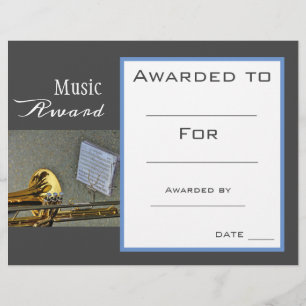 Musiklärare i trombenbelöningscertifikat