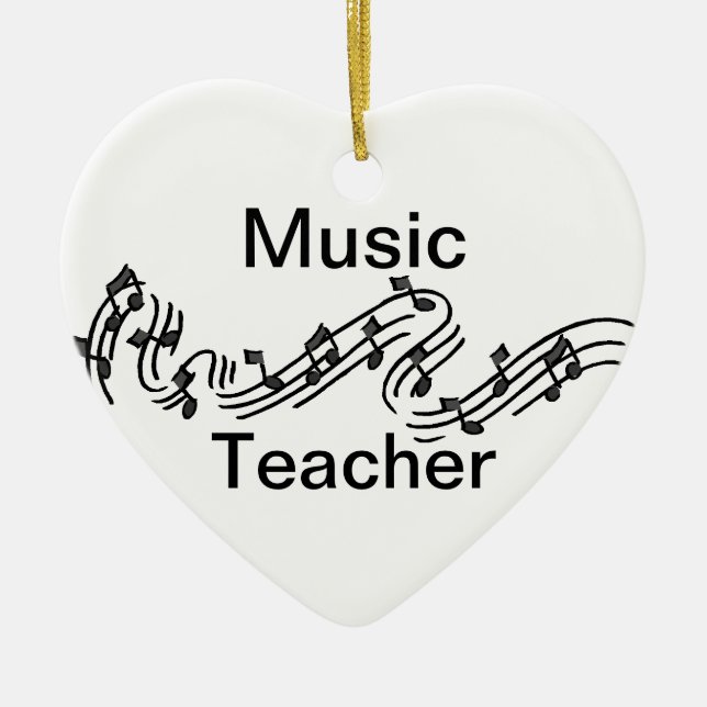 Musiklärare Julgransprydnad Keramik (Framsidan)