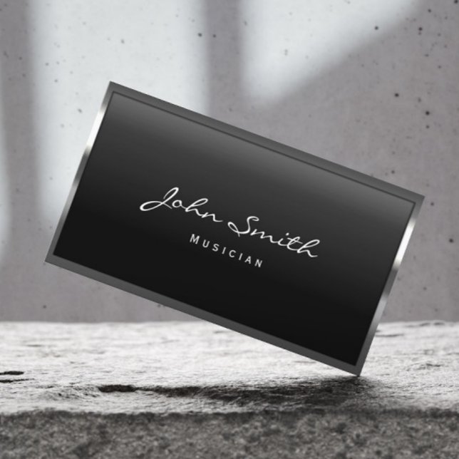 Musiklärare Modern Metall - ram Visitkort (Skapare uppladdad)