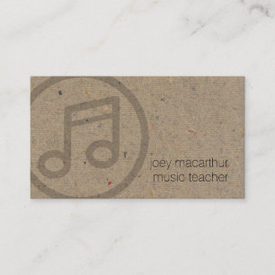Musiklärare Music Note Icon Musician Visitkort