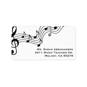 Musiklärare Musician Return-adressetikett Adressetikett