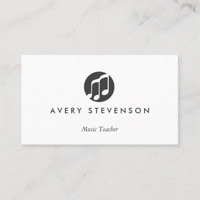 Musiklärare, Musik noter, musiker Visitkort (Framsida)