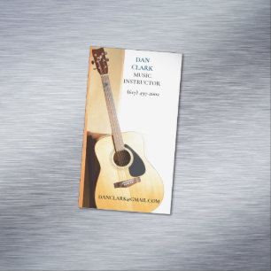 Musiklärare/musiker/Guitar Magnetiska Visitkort