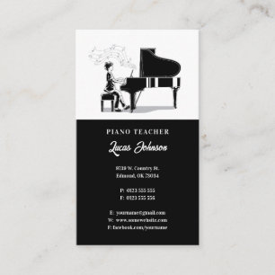 Musiklärare Pianist Visitkort