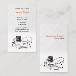 Musiklärare Pianist Visitkort
