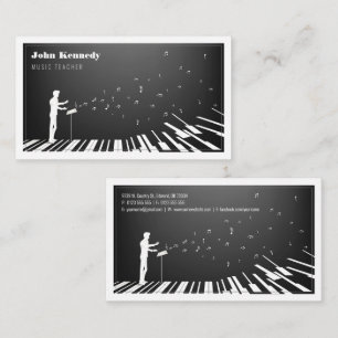 Musiklärare Piano Nycklar Visitkort