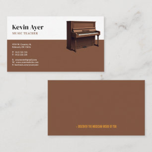 Musiklärare Piano Visitkort