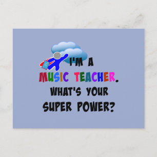 Musiklärare Superhjälte Vykort