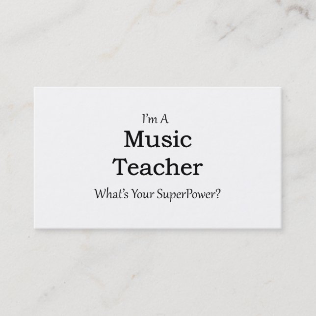 Musiklärare Visitkort (Framsida)