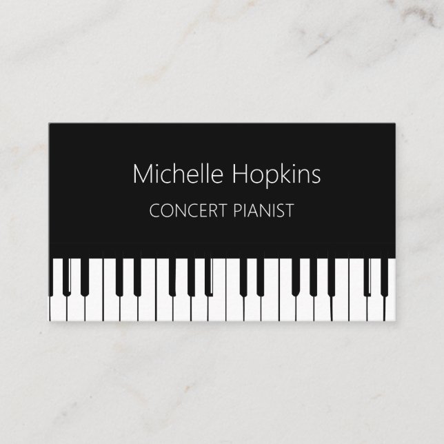 Musikläraren Elegant pianist Pianotangenter (Framsida)