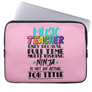 Musikläraren Endast För Att Fullständigt Multitask Laptop Fodral