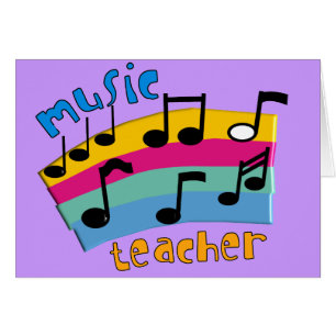 Musiklärareregnbågen noterar gåvor hälsningskort