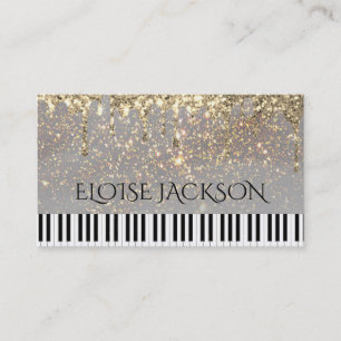 Musiklärarpianist elegant visitkort