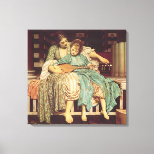 Musiklektion av Lord Frederic Leighton Canvastryck