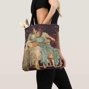 Musiklektion av Lord Frederic Leighton Tygkasse